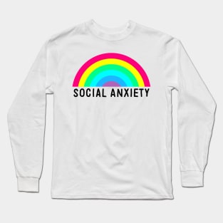 Social Anxiety Rainbow Long Sleeve T-Shirt